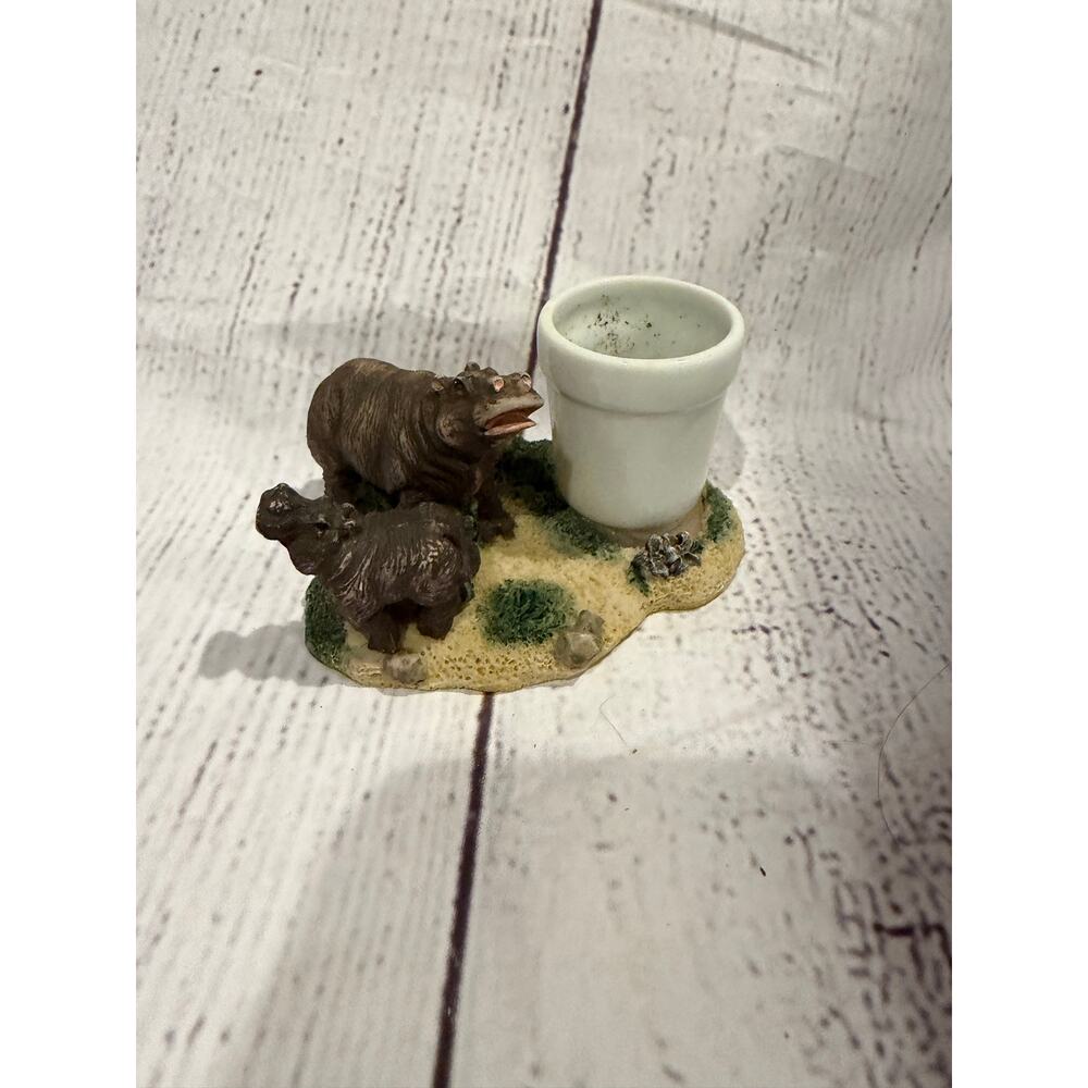Kactus Korral  Momma and Baby Hippopotamus Planter